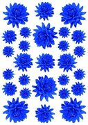 Fietsstickers bloemen kleine dahlia donkerblauw