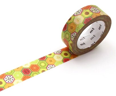 MT Masking tape hexagon fruits